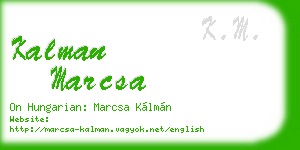 kalman marcsa business card