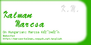 kalman marcsa business card